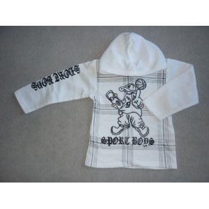 pull avec capuche blanc